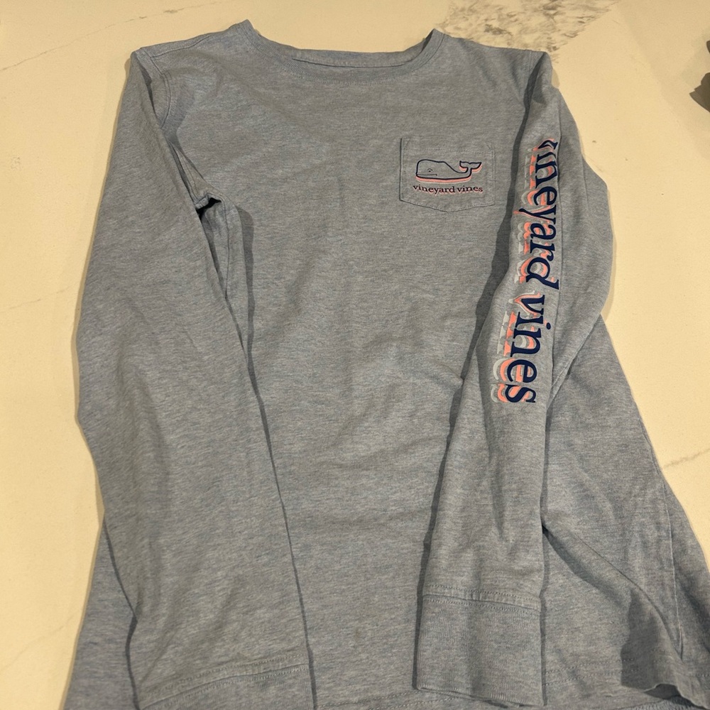 Vineyard Vines womens Light Blue Long Sleeve Tee